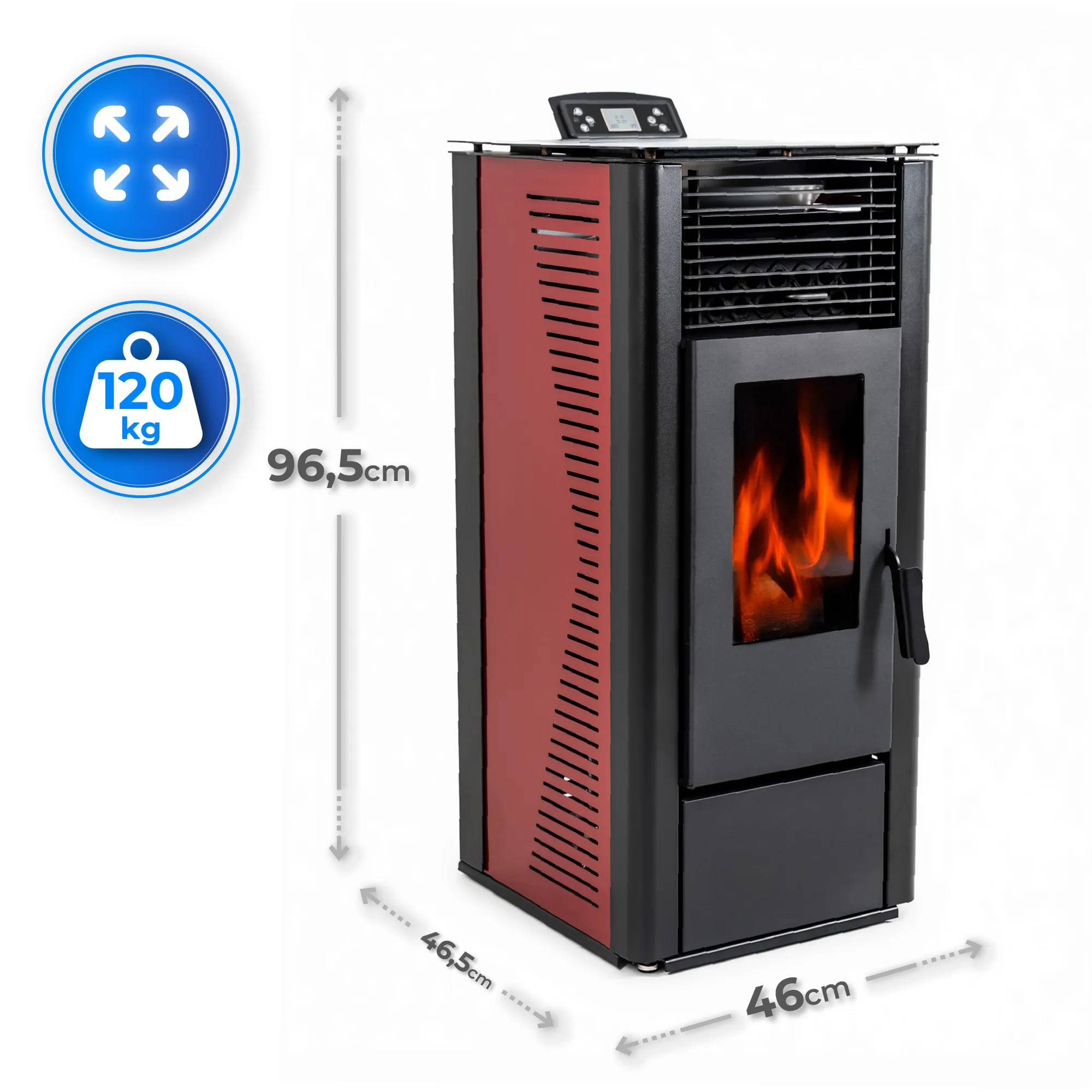 Spezifikation des THUNDER ARIA-BLACK 12 kW-Ofens