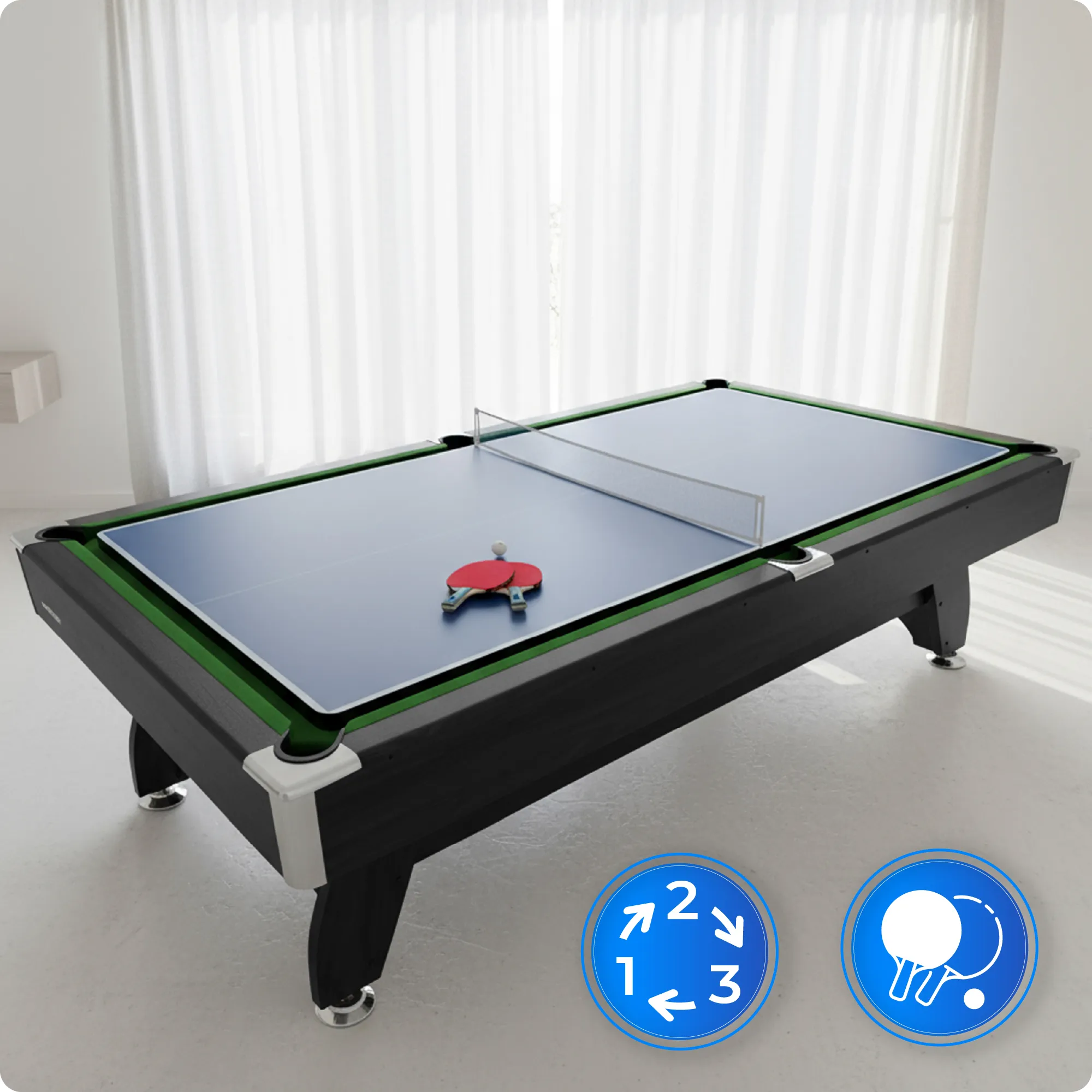 Billardtisch-Set BOLD-BLACK-8FT