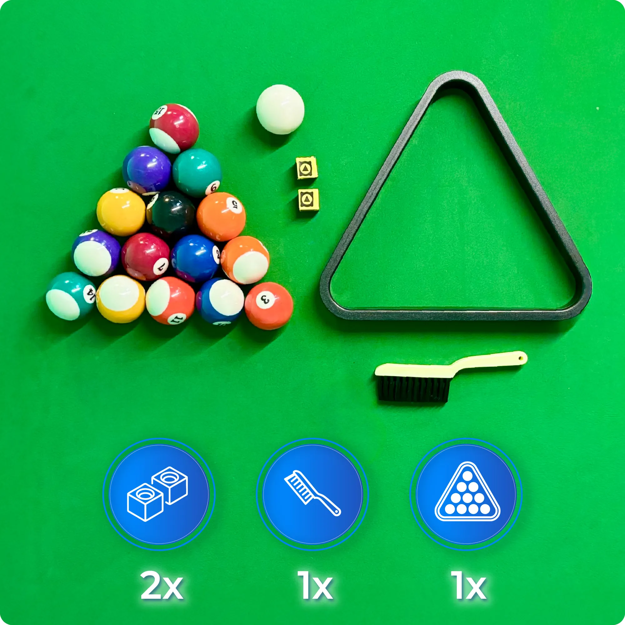 Billardtisch-Set BOLD-BLACK-8FT