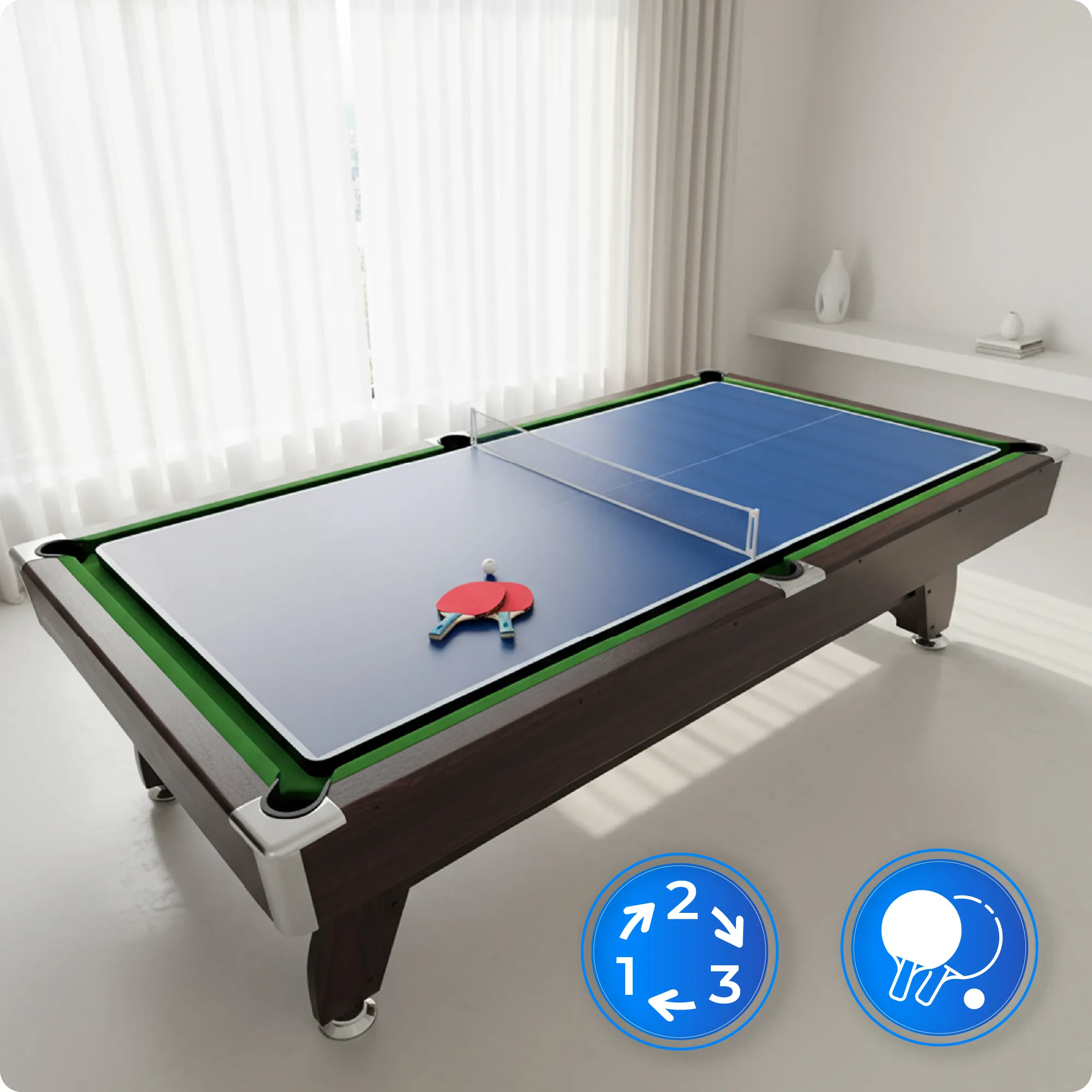 Billardtisch-Set BOLD-BLACK-8FT