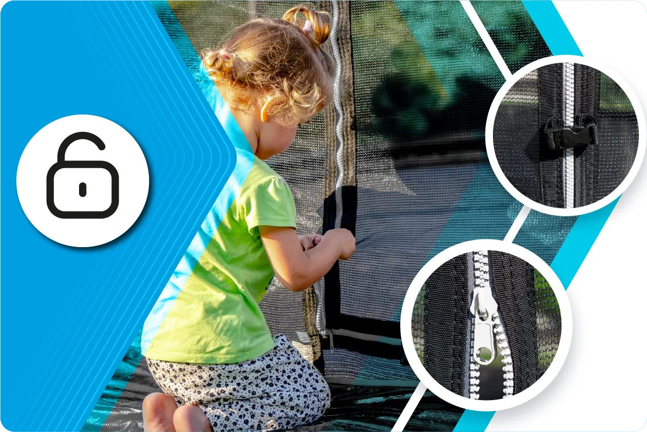 Bezpieczne wejście trampolina