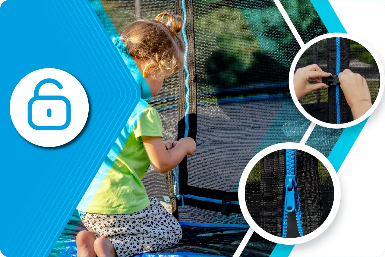 Bezpieczne wejście trampolina