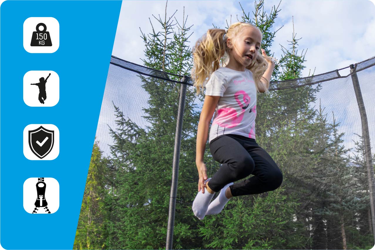 THUNDER-Trampolin im Garten