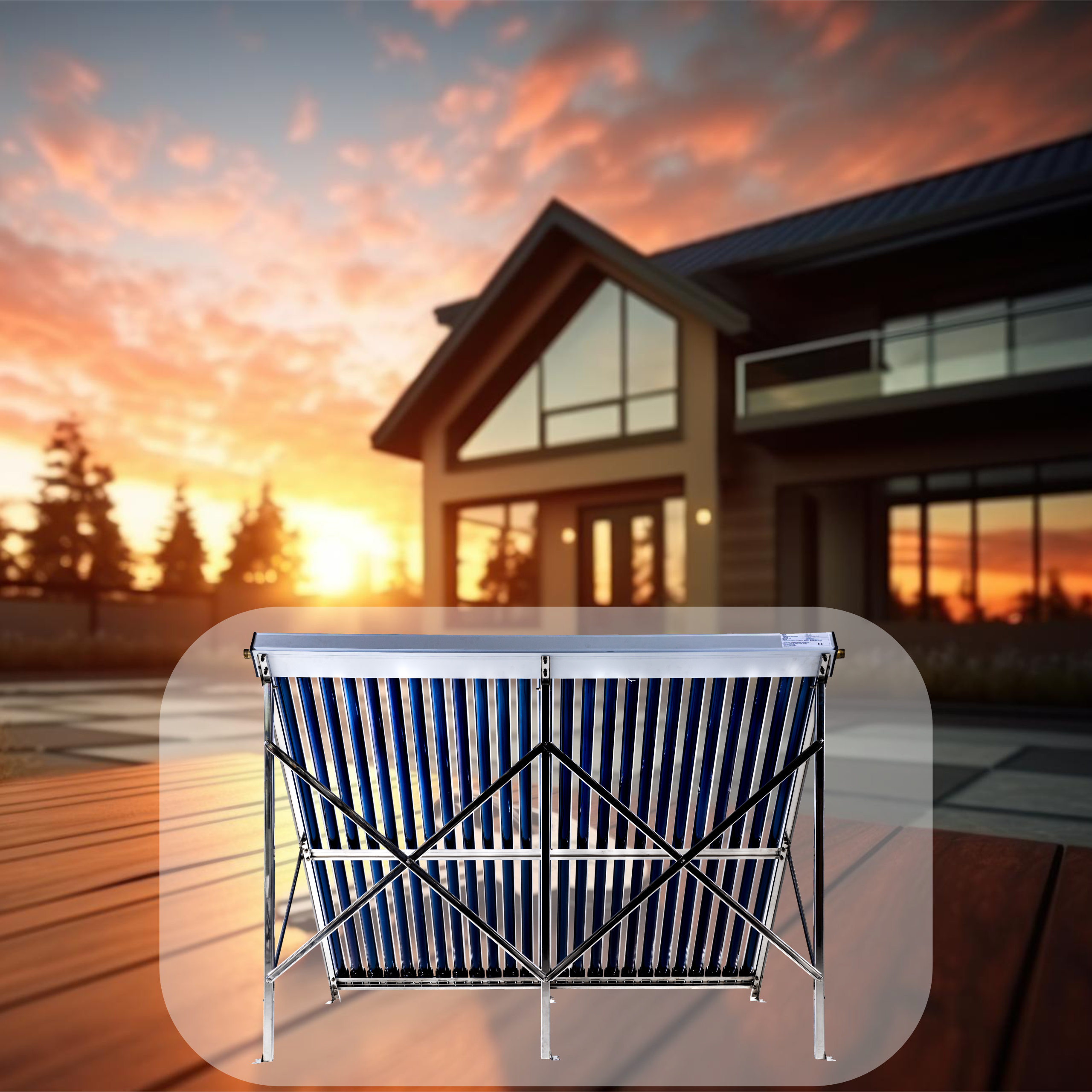 Detailansicht eines Solarkollektors