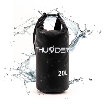 Wasserdichter Packsack 20 L THUNDER schwarz