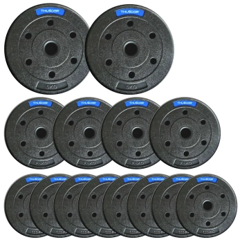 Bitumen-Gewichteset der Marke THUNDER 2x5 kg + 4x2,5 kg + 8x1,25 kg