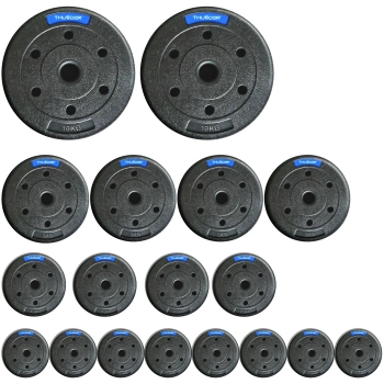 Bitumen-Gewichteset der Marke THUNDER 2x10 kg + 4x5 kg + 4x2,5 kg + 8x1,25 kg