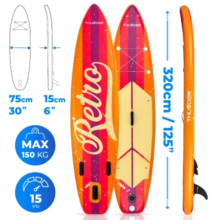 SUP-Board 320cm THUNDER RETRO