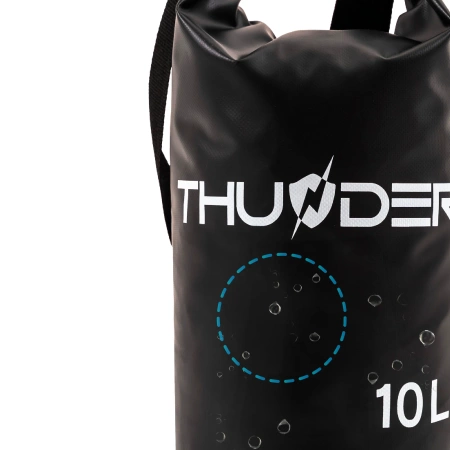 Wasserdichter Packsack 10 L THUNDER schwarz