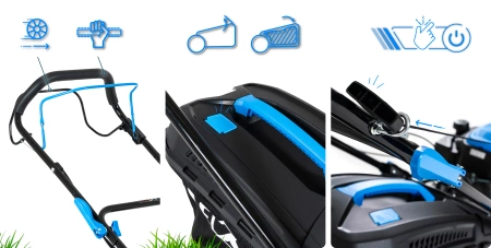 Benzin-Rasenmäher Hexwelt HW-KS-150 46cm 2,6kW mit Radantrieb