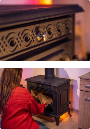 Gusseisen-Holzofen HELIOS 10 kW