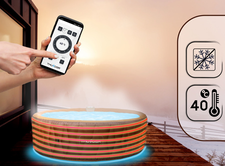 Aufblasbarer Outdoor-Whirlpool THUNDER MOCHA