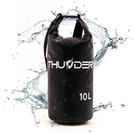 Wasserdichter Packsack 10 L THUNDER schwarz