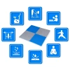 Puzzle-Trainingsmatte blau-grau 60x60x2cm THUNDER