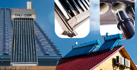 THUNDER druckloser Sonnenkollektor mit 100L-Speicher