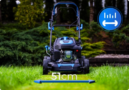 Benzin-Rasenmäher Hexwelt HW-KS-200 51cm 3,8kW mit Radantrieb