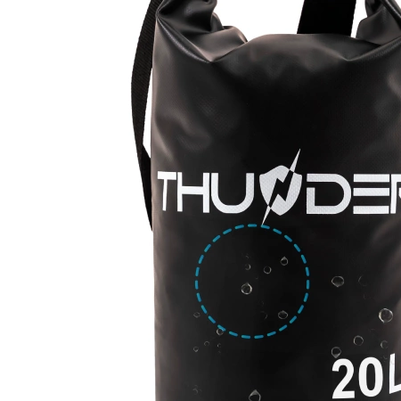Wasserdichter Packsack 20 L THUNDER schwarz
