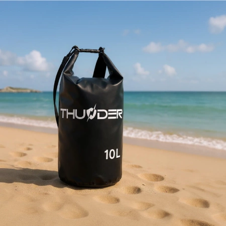 Wasserdichter Packsack 10 L THUNDER schwarz