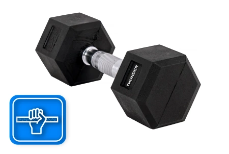 Hexagonale Hantel 5 kg THUNDER