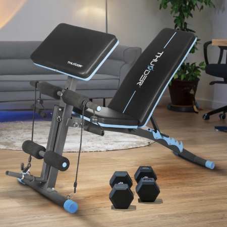 THUNDER FORIA Trainingsbank mit Expandern und Beinfixierung