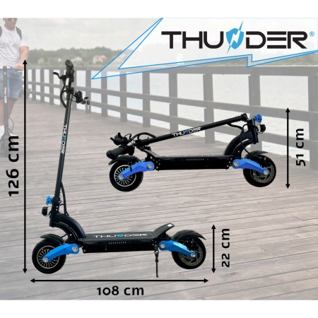 E-Scooter THUNDER FLUX 1000W 48V 10Ah