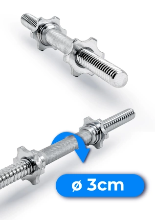 Gerade Schraubverschluss-Hantelstange 40 cm 30 mm THUNDER