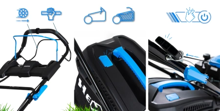 Benzin-Rasenmäher Hexwelt HW-KS-224 53cm 4,4kW mit Radantrieb