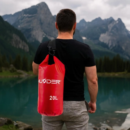 Wasserdichter Packsack 20 L THUNDER rot