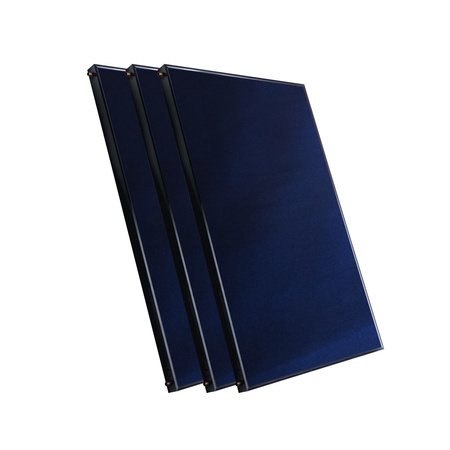 Solarset mit drei 2m² Flachkollektoren ohne Solarkabel und ohne Speicher