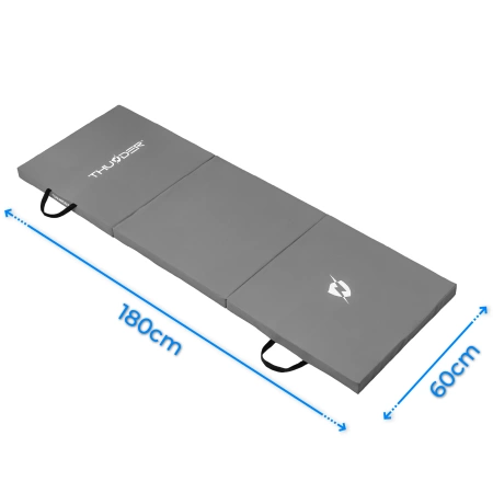 Gymnastikmatte grau 180x60x4 THUNDER