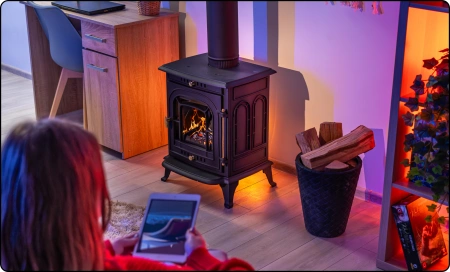 Gusseisen-Holzofen AGNI 7 kW 