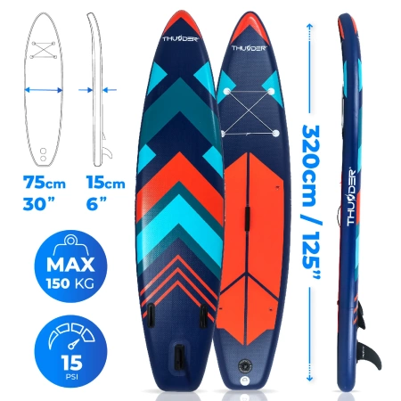 SUP-Board 320cm THUNDER STRIPES