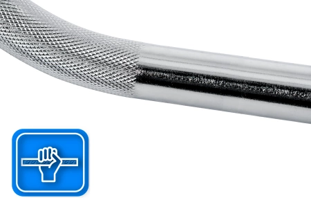 Leicht gebogene SZ-Hantelstange mit Schraubverschluss 120 cm 30 mm THUNDER