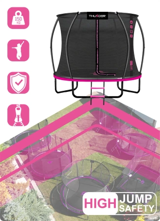 THUNDER INSIDE ULTRA 8FT (244 cm) PINK Trampolin