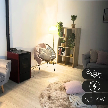 Pelletofen LEYLA RED 6,3 kW 