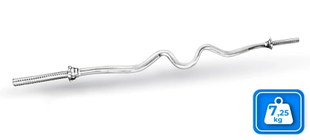 Stark gebogene SZ-Hantelstange mit Schraubverschluss 120 cm 30 mm THUNDER