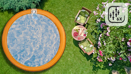 Aufblasbarer Outdoor-Whirlpool THUNDER MOCHA