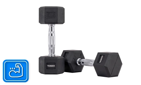 Hexagonale Hantel 5 kg THUNDER