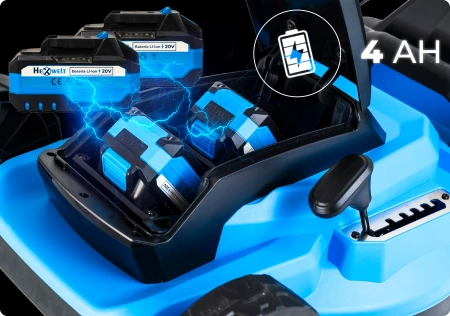 Akku-Rasenmäher Hexwelt HW-KA-40 40cm 40V 8Ah