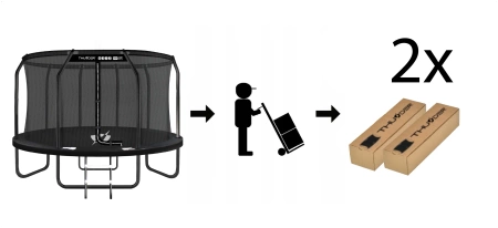 THUNDER INSIDE ELITE 12FT Trampolin (366 cm) BLACK