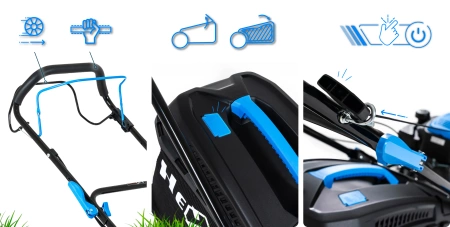 Benzin-Rasenmäher Hexwelt HW-KS-200 51cm 3,8kW mit Radantrieb