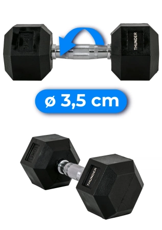 Hexagonale Hantel 10 kg THUNDER