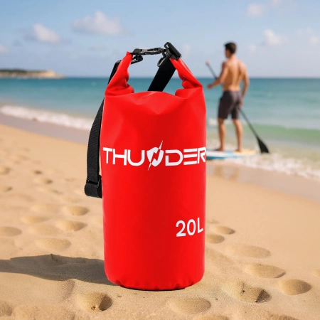 Wasserdichter Packsack 20 L THUNDER rot