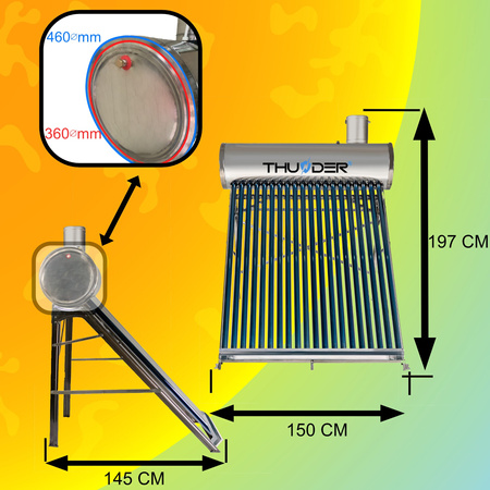 THUNDER 200 L druckloser Solarkollektor mit Speicher