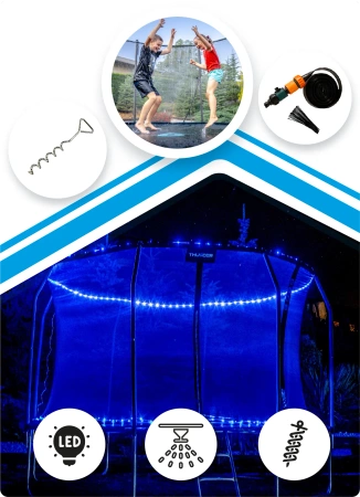 THUNDER INSIDE ELITE 12FT Trampolin (366 cm) BLACK